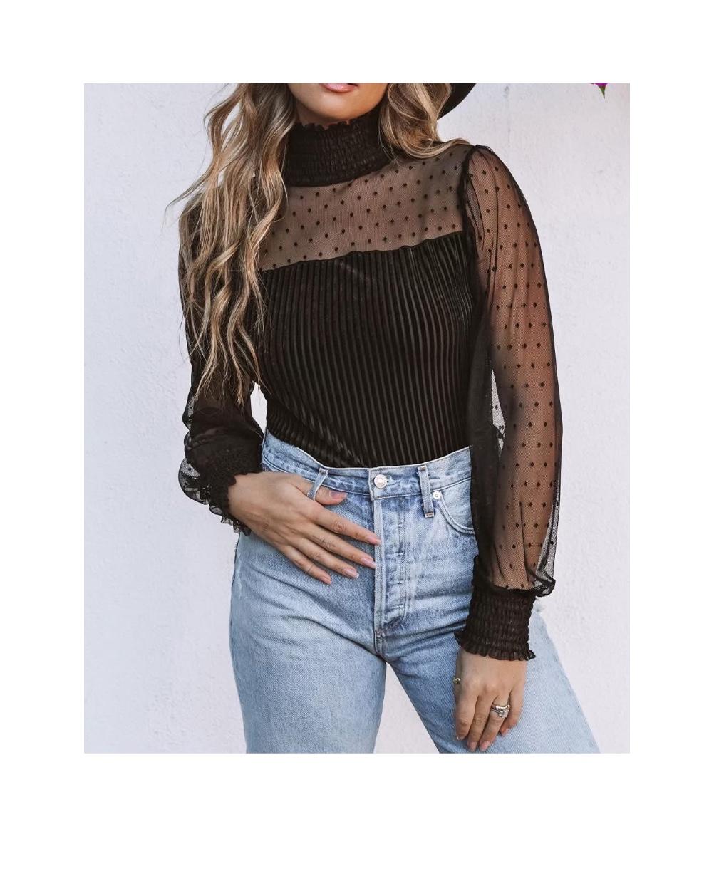 long sleeve sheer body suit